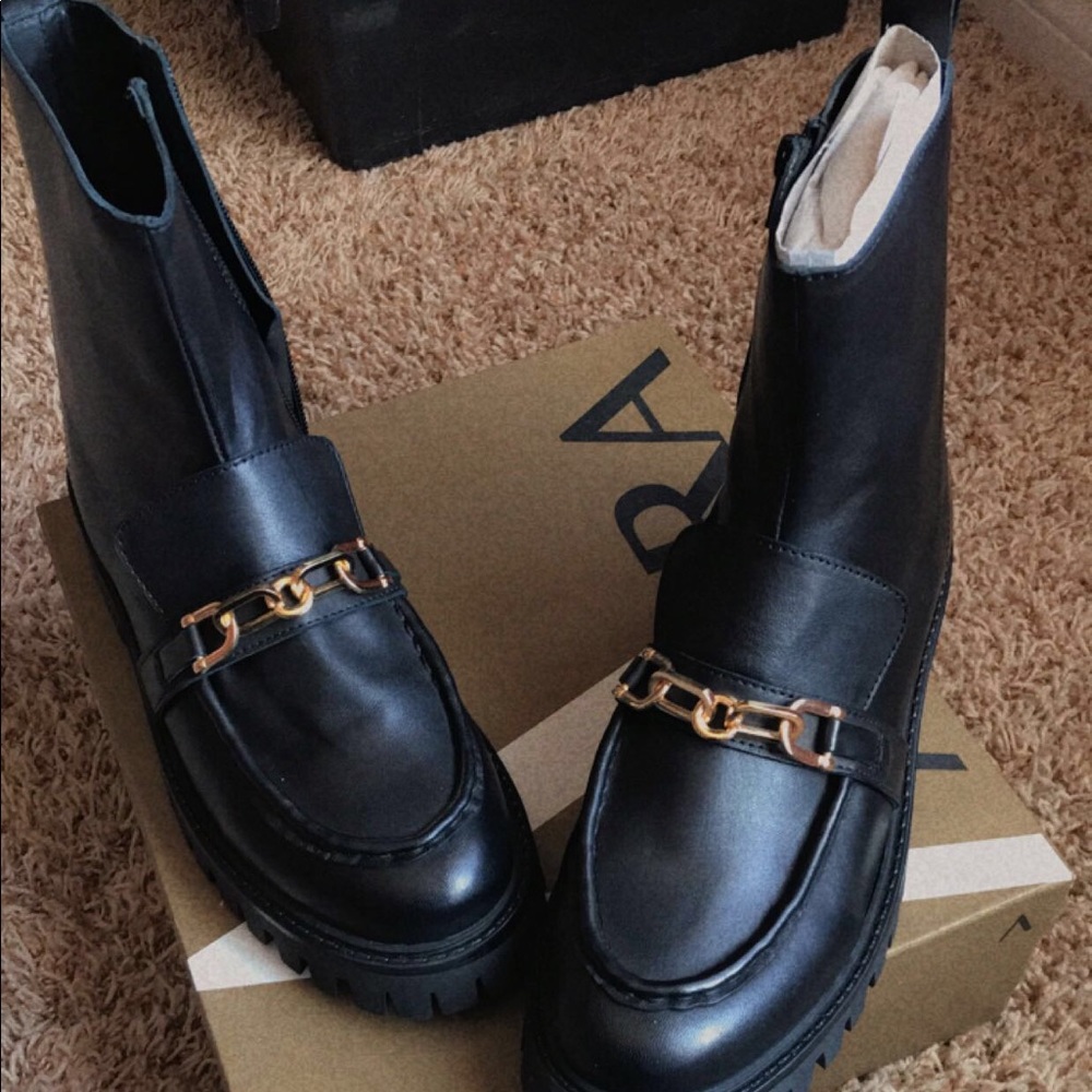 Black chunky boots!!! Size 40 (women’s 9/UK 7) - Picture 5 of 6
